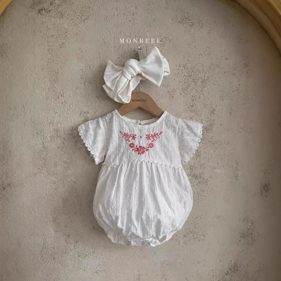 【Liquidación】Mono Bordado para Niña, Body para Bebé, Traje de Verano para Bebé, Mono de una Pieza para Niña Pequeña