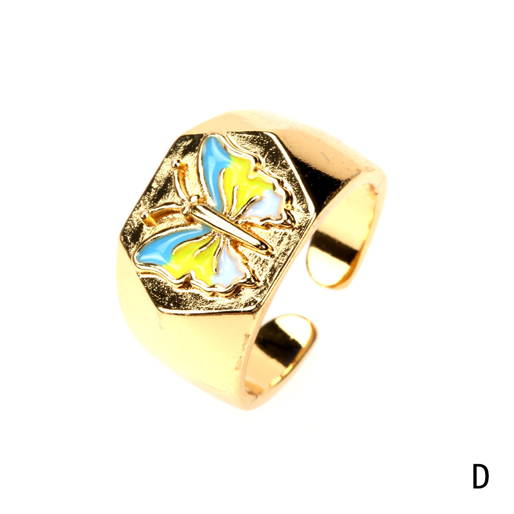 Wholesale Jewelry Butterfly-shaped Open Copper Ring Nihaojewelry display picture 5