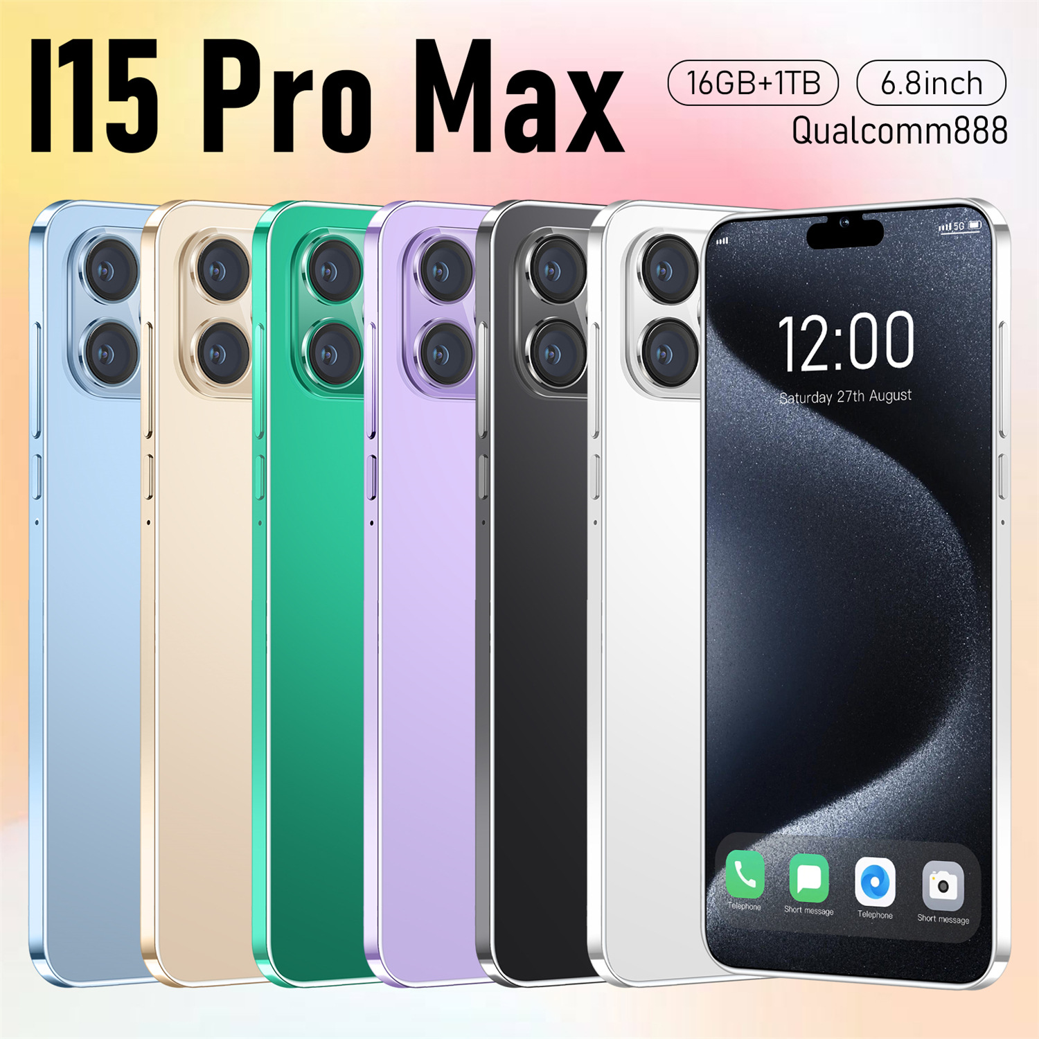 I15Pro Max cross-border mobile phone 6.26-inch 1+16G memory all-in-one machine network foreign trade Android smartphone