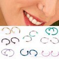 Version européenne, américaine et coréenne. Anneau simple en acier inoxydable 316L pour nez, sourcil, lèvre, piercing corporel. Direct usine._voghion.com