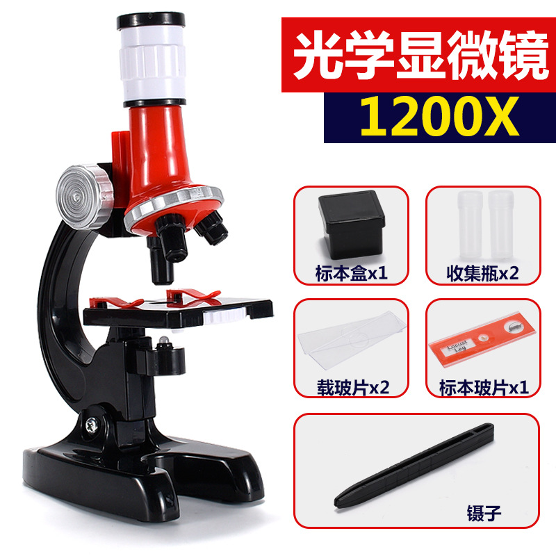 Microscopio portátil de mano para niños luz experimento de ciencia biológica niños Regalo De estudiante juguetes educativos