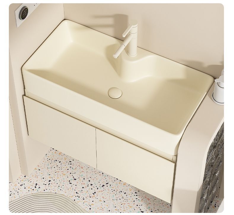 Small-sized washbasin, bathroom washbasin, pool, cream style, multi-layer thickened solid wood bathroom cabinet, combination washbasin undefined