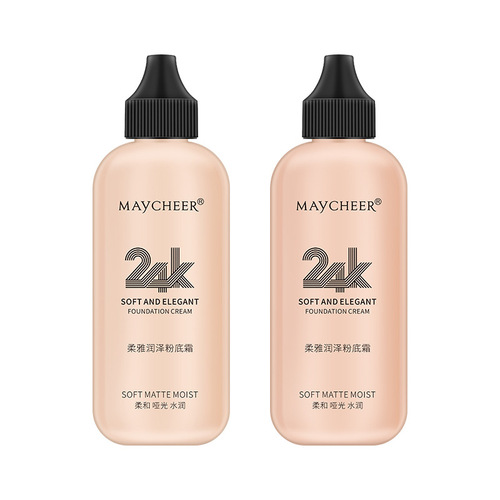 Domestic product Meixier 24K moisturizing liquid foundation waterproof beauty makeup clear and long-lasting makeup BB cream 120ML large bottle