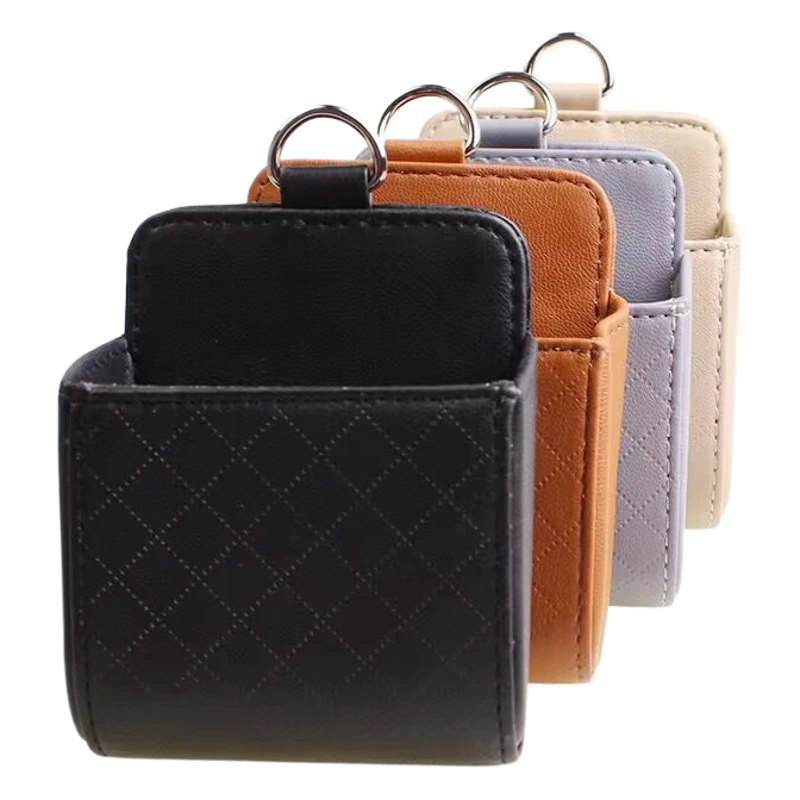 Автомобильные принадлежности Воздушная розетка Сумка для хранения Автомобильная кожаная многофункциональная коробка для хранения Воздушная розетка Стойка для мобильного телефона Ящик для хранения Сумка