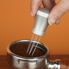 カスタムコーヒー布粉針散粉針布粉器圧粉器セットブラシヘッド付きベースコーヒー工具洗浄