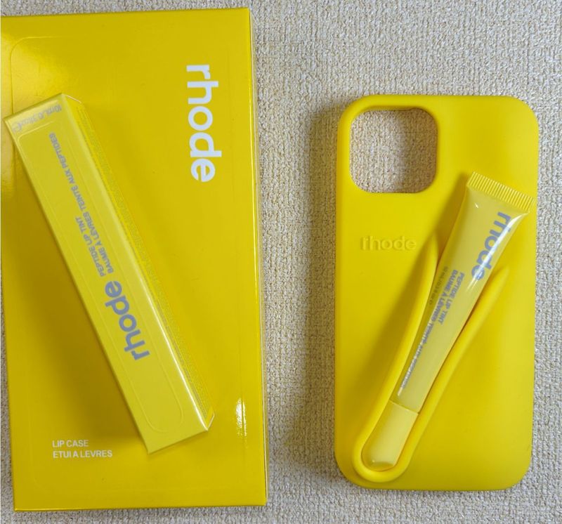 适用于苹果16PROMAX海莉rhode同款唇彩硅胶保护壳iphone16pro|undefined