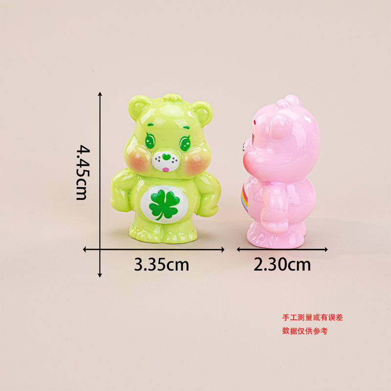 多巴胺彩虹熊 新品萌粒盲盒diy饰品配件树脂车载小摆件对对碰盲袋|undefined