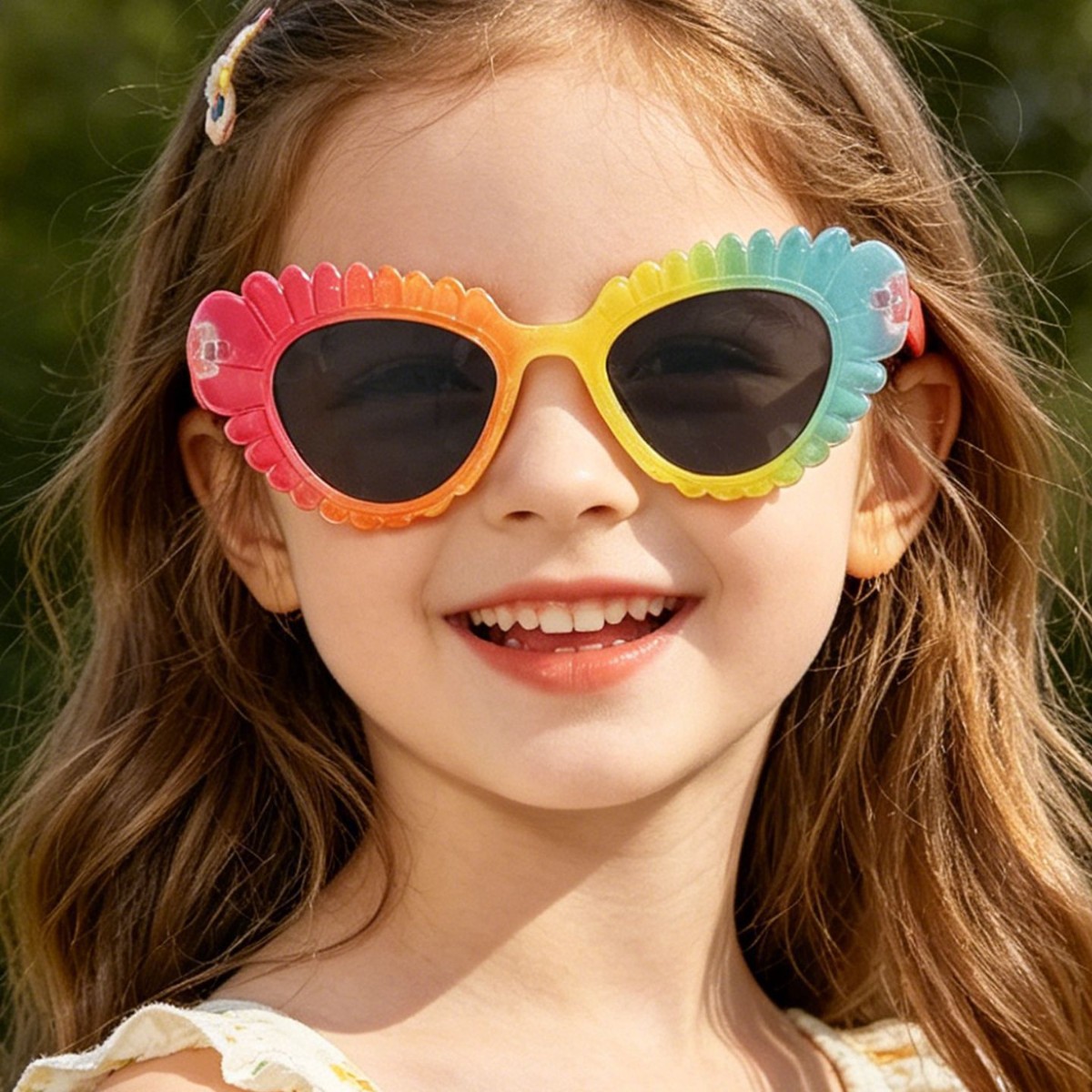 Nuevas gafas de sol infantiles Rainen, con montura de ojo de gato, estilo europeo y americano, de alta gama, coloridas y modernas.