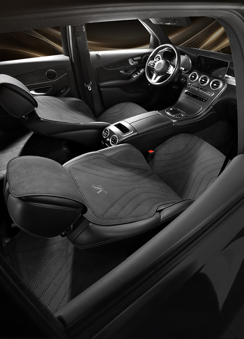 Saddle Cushion Car Cushion Advanced Suede Seat Cover Small Man Waist Four Seasons Half Pack Suede Ventilated Seat Cushion Wholesale
