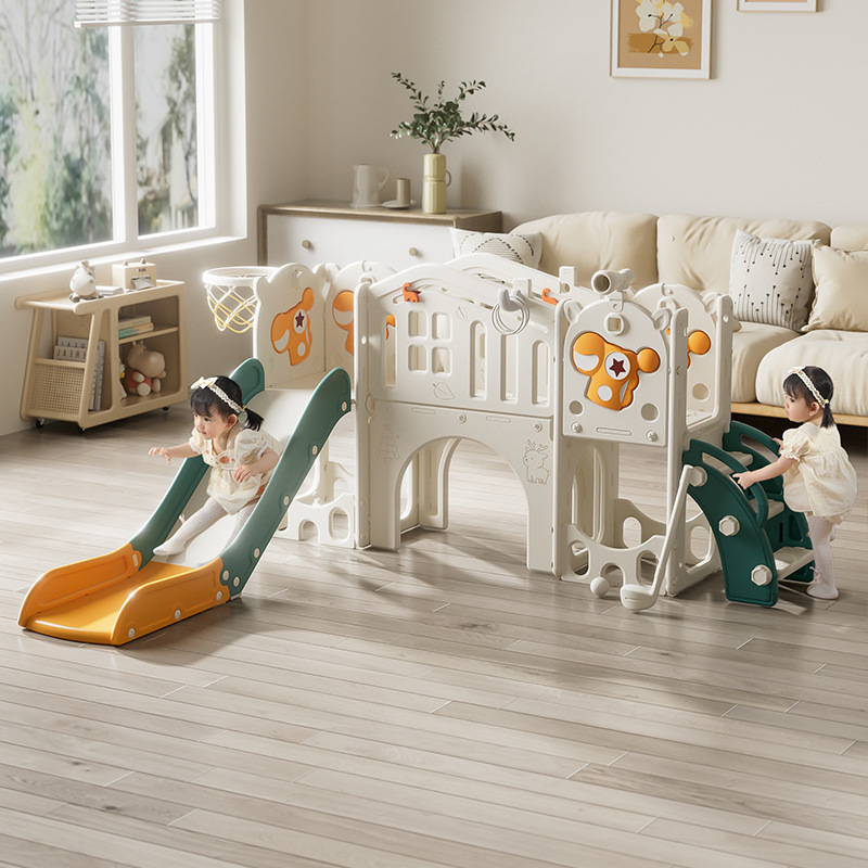 Slide interior casa de un año de edad bebé pequeño paraíso bebé juguete niño grande diapositiva columpio niños escalada marco