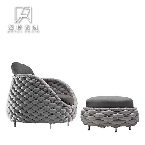 Nordic outdoor sofa coffee table set courtyard villa balcony open-air wicker sofa aluminum waterproof sunshade