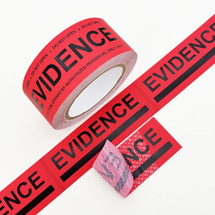 Red Evidence Box Sealing Tape Printed Sealing Sticker Sealing Evidence Packaging Tape for Evidence Collection and Transportation