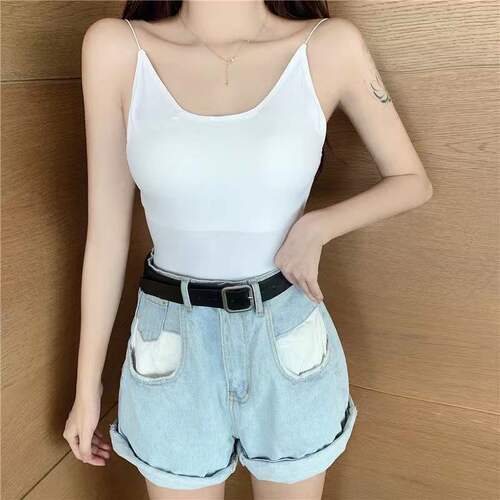 Ice Silk Beautiful Back Underwear Women's New Sling Bottoming Vest Student Tube Top Wrapped Chest Inside and Out with Care