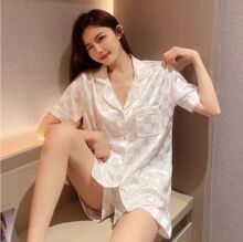 冰丝睡衣女夏季短袖薄款丝绸性感可爱学生大码家居服两件套装夏天