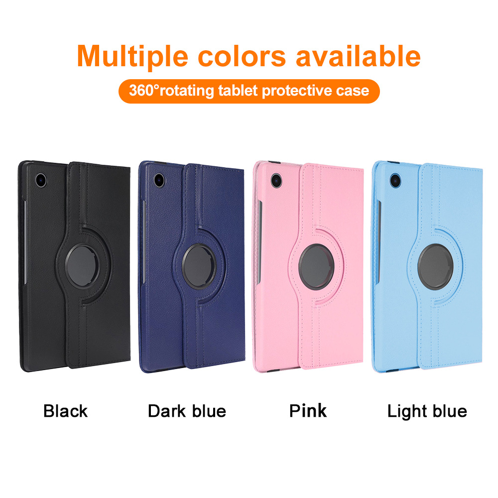 Suitable for Samsung Tab A7 Lite T220 Pebbled Rotating Protective Case P610 Tablet Leather Case Anti-Fall