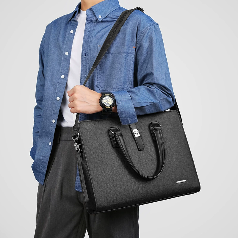 Retro fashionable bag, laptop for documents, business version, wholesale, Birthday gift
