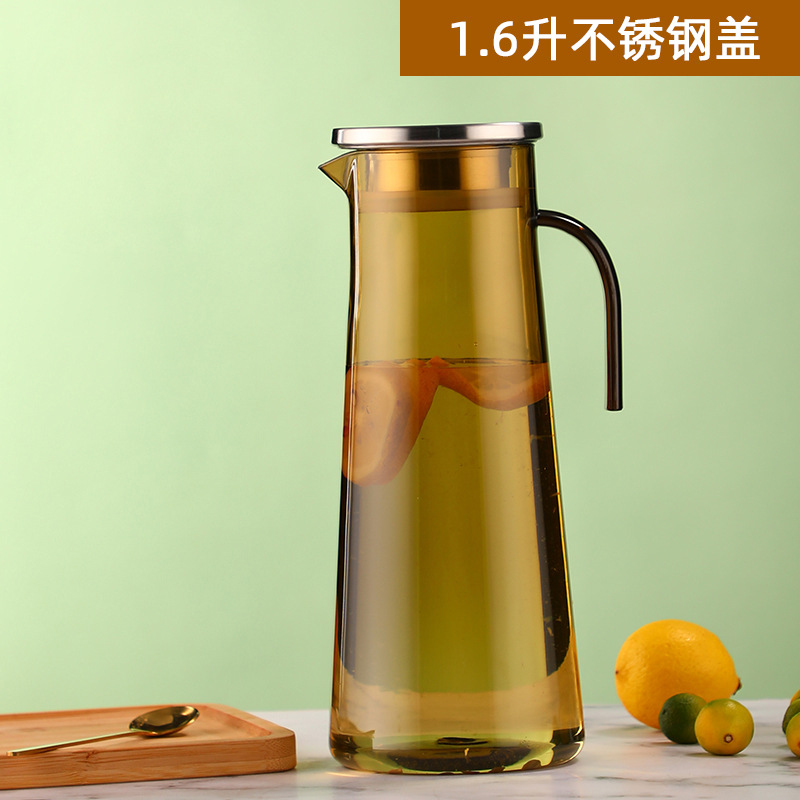 Jarra de acrílico jugo de plástico olla fría Hervidor de agua restaurante bar olla de bebidas resistente a altas temperaturas a prueba de explosiones olla de limón