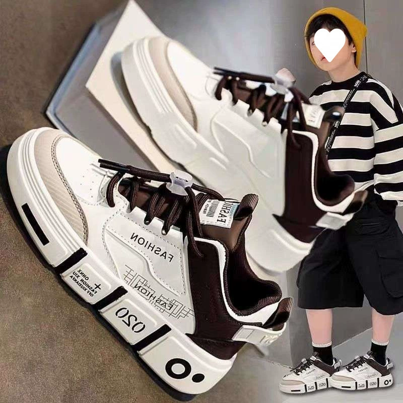 Детские кроссовки для мальчиков лето 2025, новые, нескользящие, для детей постарше, с мягкой дышащей подошвой, универсальные белые.