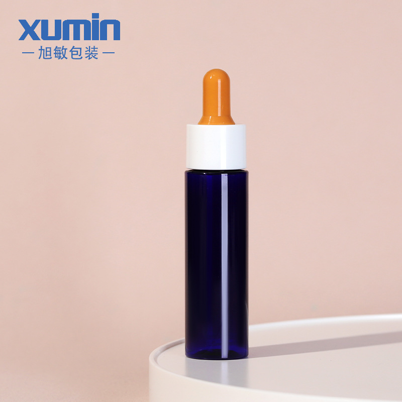 Xumin embalaje 30mlPET botella cuentagotas azul pequeña capacidad sub-botella color macaron esencia botella líquida image 14
