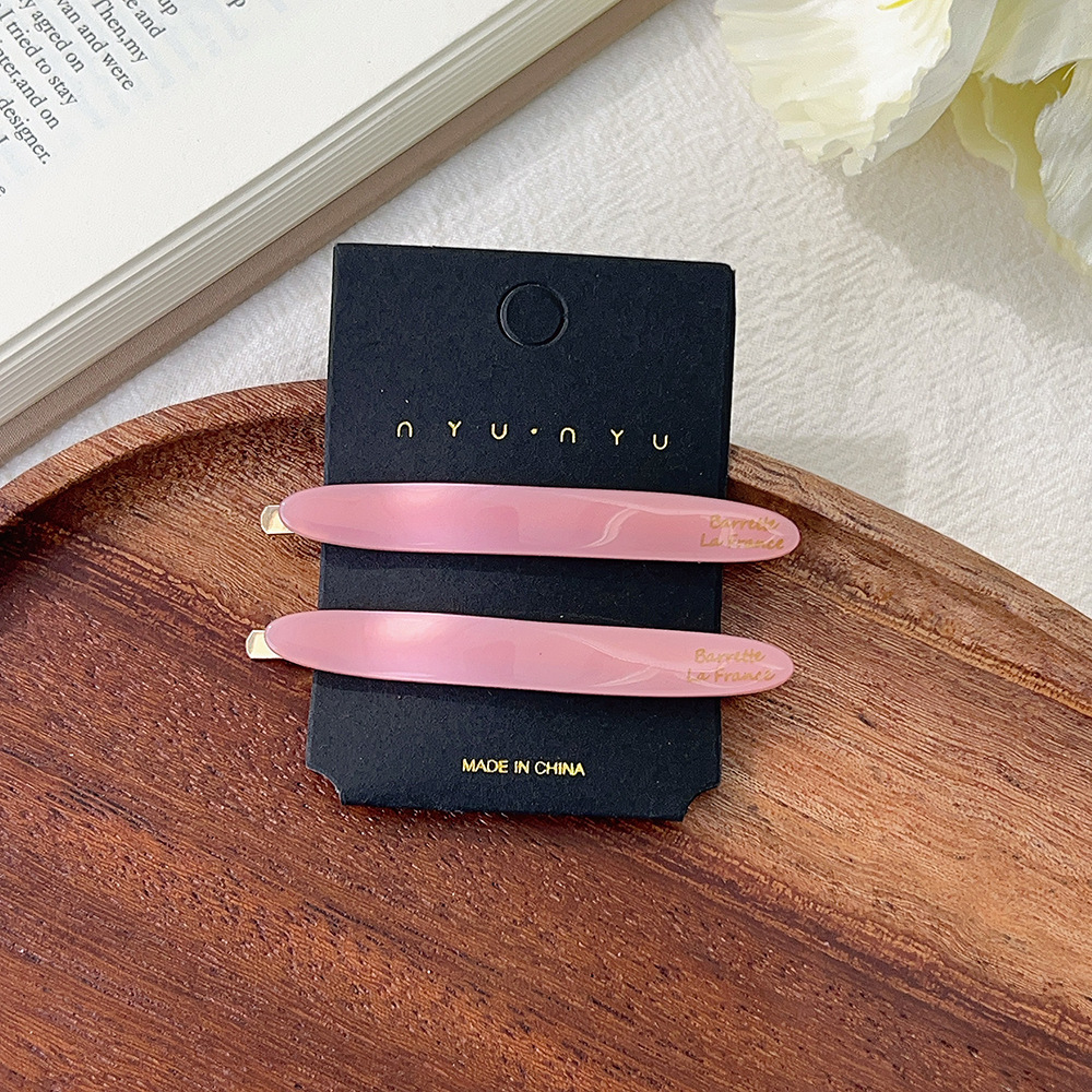 Horquilla de hoja de sauce de ácido acético estándar dorado, clip de flequillo de todo fósforo de moda, clip de una palabra, clip lateral de temperamento elegante, 2 horquillas