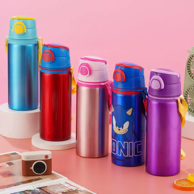 定制新款跨境高颜值吸管运动水壶户外便携水杯大容量单层铝制水壶
