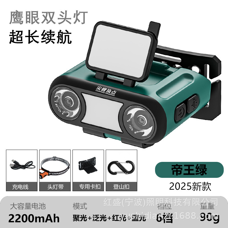 メーカー在庫充電式 LED ヘッドランプ強力な光と長いバッテリー寿命フィールドランプヘッドマウント誘導釣りヘッドランプ卸売|undefined