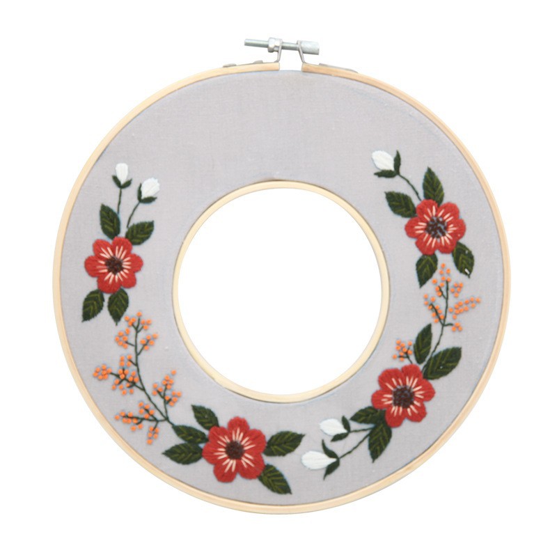 Bordado hecho a mano material de bricolaje paquete principiante Lu bordado estilo europeo tela de guirnalda bordado tridimensional hecho a mano creativo colgante pintura