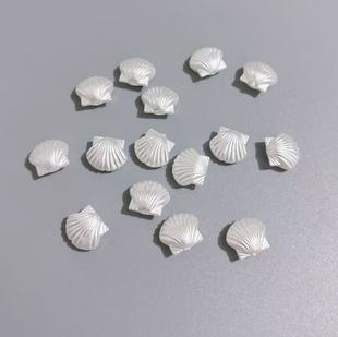 Best-Selling Abs Imitation Pearl Straight Hole Shell Beads DIY Handmade Hair Accessories Mobile Phone Chain Hole Shoe Jewelry Accessories