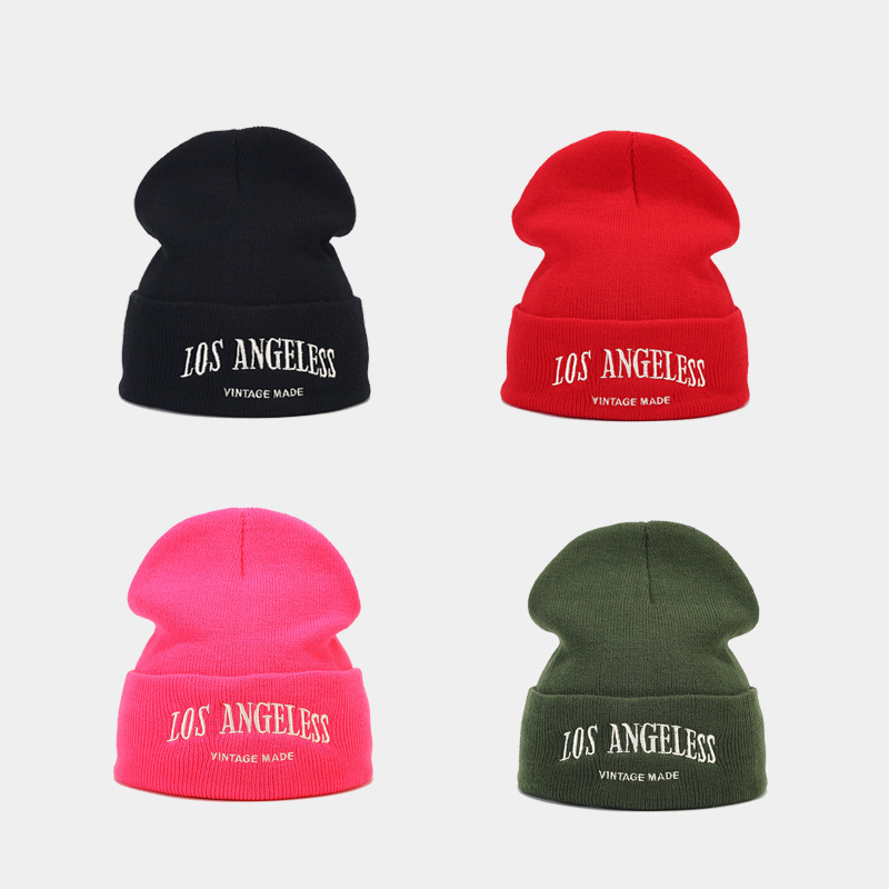 Unisex Basic Simple Style Letter Embroidery Eaveless Wool Cap display picture 1