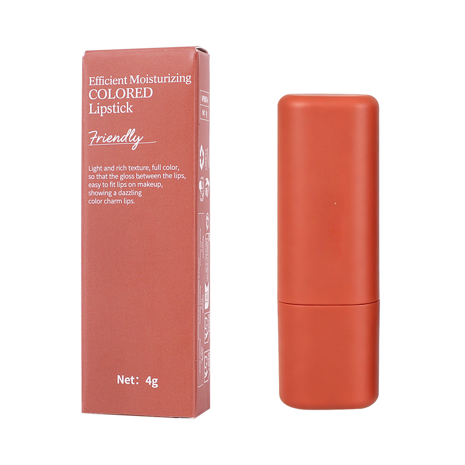 Limpón labial de venta caliente transfronteriza cuadrado humectante humectante maquillaje europeo y belleza fábrica de lápiz labial humectante cosméticos al por mayor