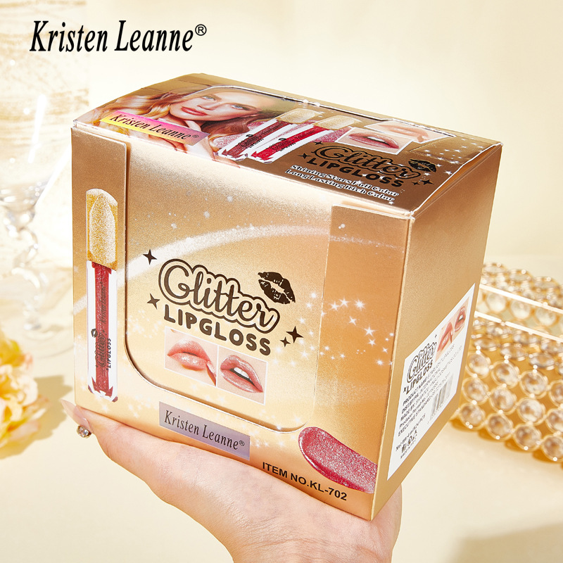 RISTEN LEANNE Black Technology skinner klarere, når du nipper til den Pearl Glitter Lipgloss Non-stick Cup Matte Lipgloss_voghion.com