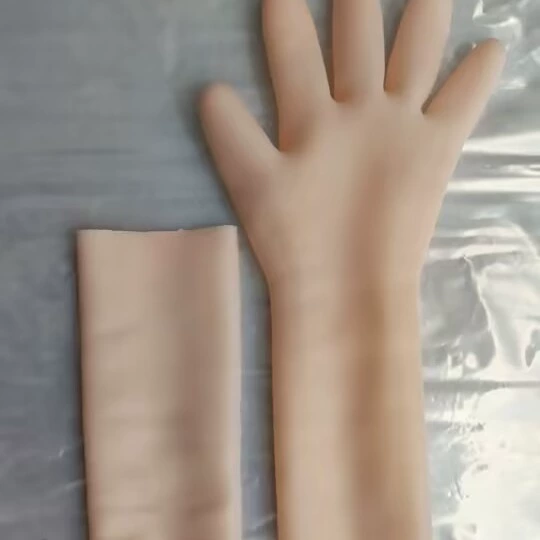 Long elastic silicone gloves