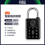 粤丰跨境智能涂鸦指纹挂锁远程分享开锁密码挂锁刷卡锁机械钥匙锁