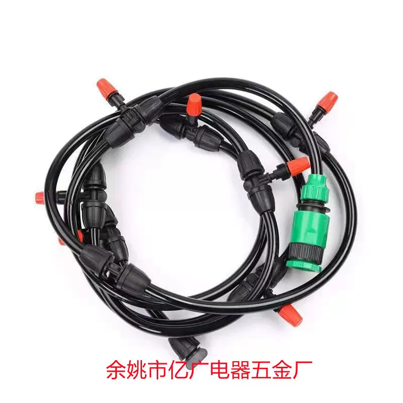 diy 10米10个喷头 浇花降温 家庭雾化喷头雾化套装  消毒通道喷雾