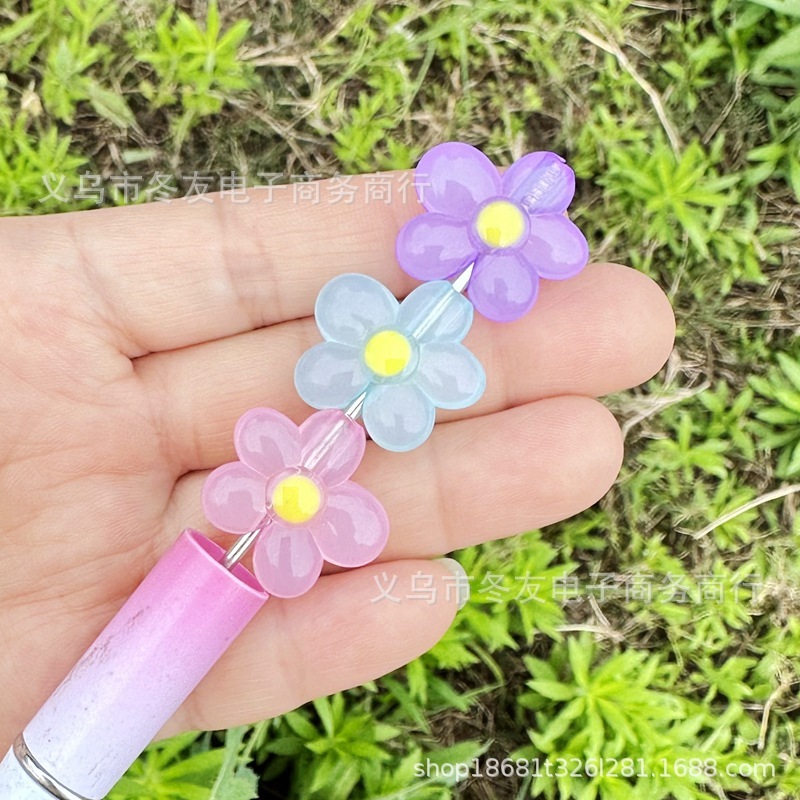 22 ミリメートル両面ゼリー滴油梅の花ビーズ子供のような小さな花手作りルースビーズ diy 携帯電話チェーンゴムバンドヘッドバンド|undefined