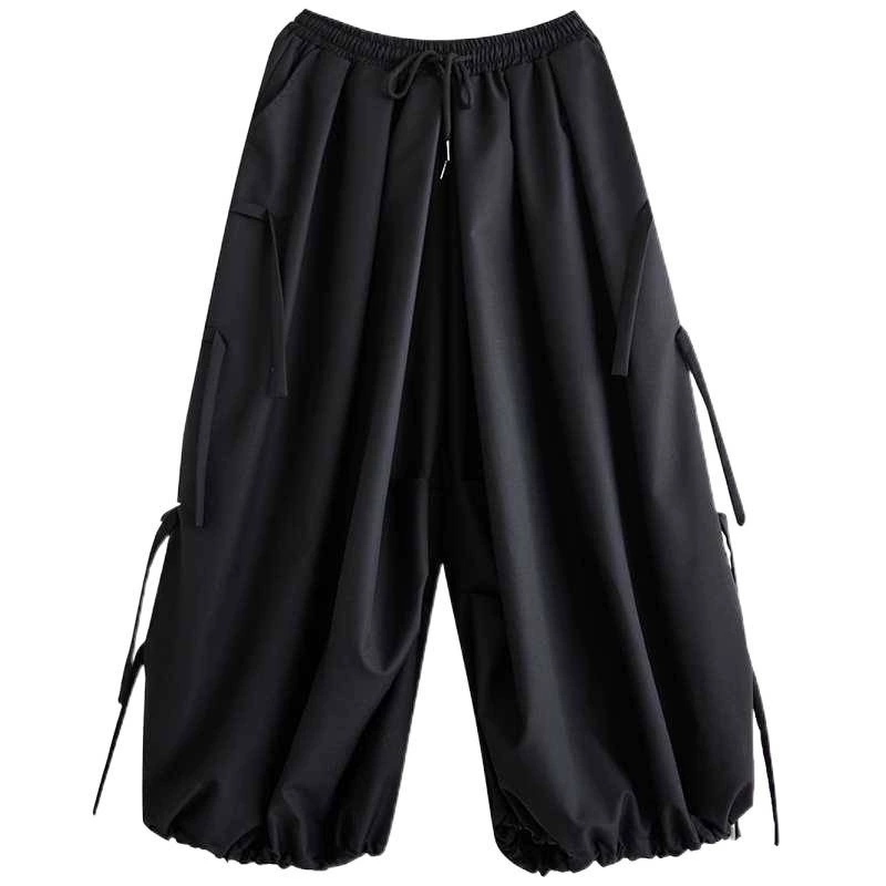 Demi-season trousers, oversize, plus size, elastic waist