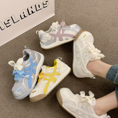 女童小白鞋2025新款秋季网鞋透气阿甘鞋软底休闲运动鞋女童运动鞋
