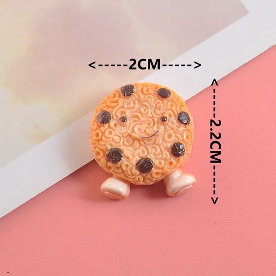 French Smiley Face Simulation Biscuit Magnetic Sticker Mini Simulation European Bag Refrigerator Sticker Memo Sticker Magnet Decorative Sticker
