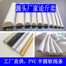 欧式具装饰 柜门PU半圆馒头线背景墙边框圆弧膜压吸塑pvc软线条