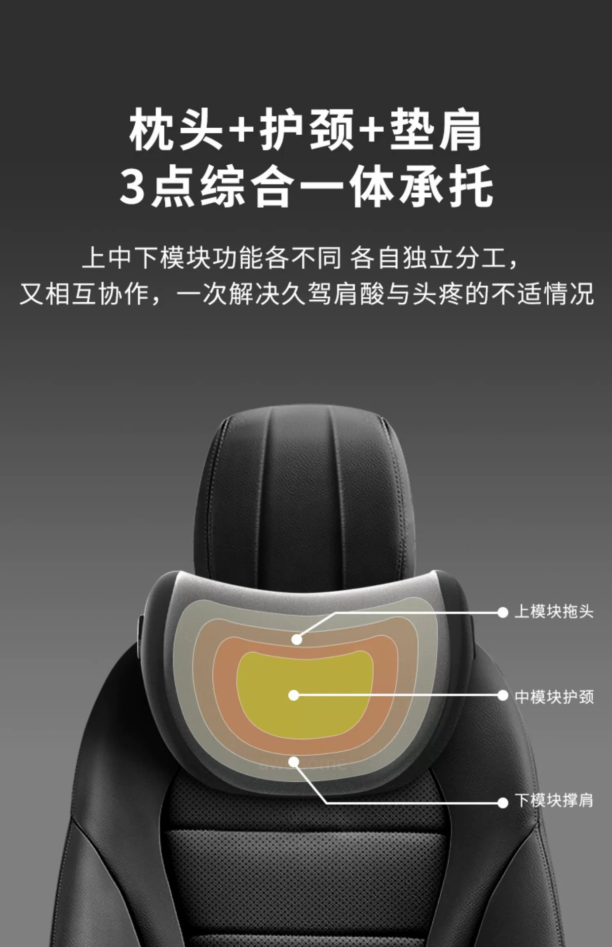[Support Printing Car logo] Headrest Neck Pillow Waist Support Waist Support Magotan Sagitar Passat Pillow Memory Cotton