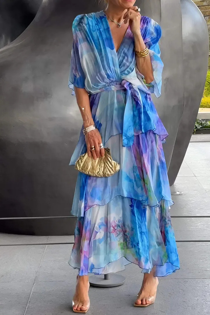 Women's Clothing Printed Layered Dress Fairy_ecoleips.com