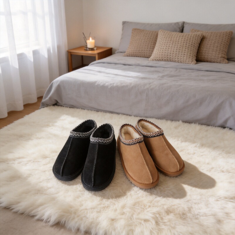Special Offer Custom-Made Winter Lace Ethnic Style Snow Boots Tasman Thick-Soled Faux Wool Export Cross-Border Slip-On Shoes Lazy Shoes
