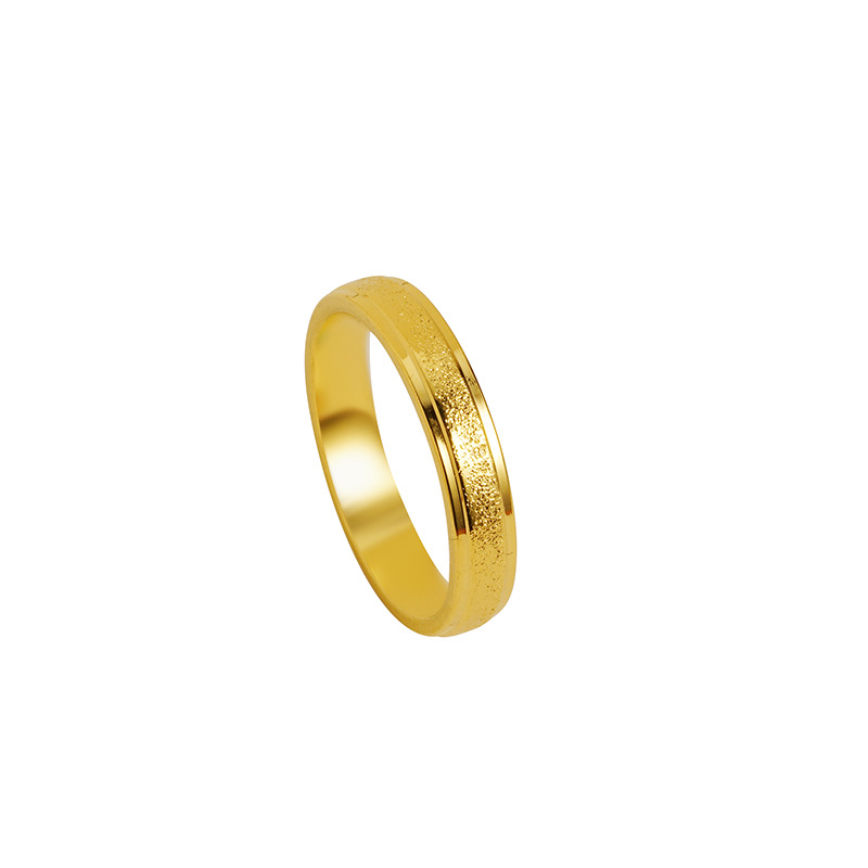 Vietnam arena oro popular europeo y americano anillo estrellado flash esmerilado personalidad pareja joyería Yiwu fabricante de suministro