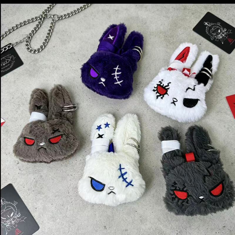 Movable-Eared Dark Style Black Bully Rabbit Plush Toy, Creative Devious Rabbit New Doll Keychain Movable-Eared Dark Style Black Bully Rabbit Plush Toy, Creative Devious Rabbit New Doll Keychain