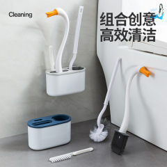 白鳥便器ブラシ三点セット日本式s型便器ブラシ清潔ブラシトイレ壁掛け式トイレブラシ