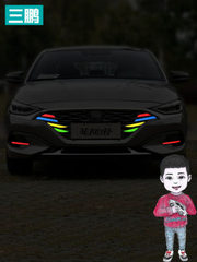 Suitable for modern Fiesta grille decorative stickers, reflective stickers, personalized modification stickers, grille color-changing warning stickers.