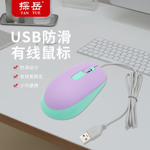 有线无声电脑办公家用商务游戏笔记本台式机鼠标适用于华为苹果