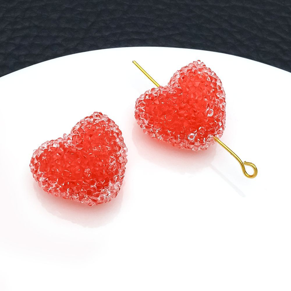 1 red transparent acrylic heart 17*19mm-2.8g-23737