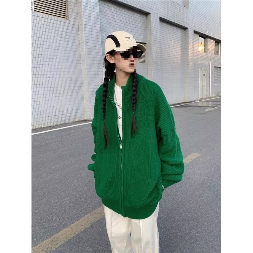 ChicShe ChicShe Style Lazy Couple Knitted Cardigan Sweater For Men Women, Autumn Winter European And American Niche Loose Top Coat Trend_voghion.com