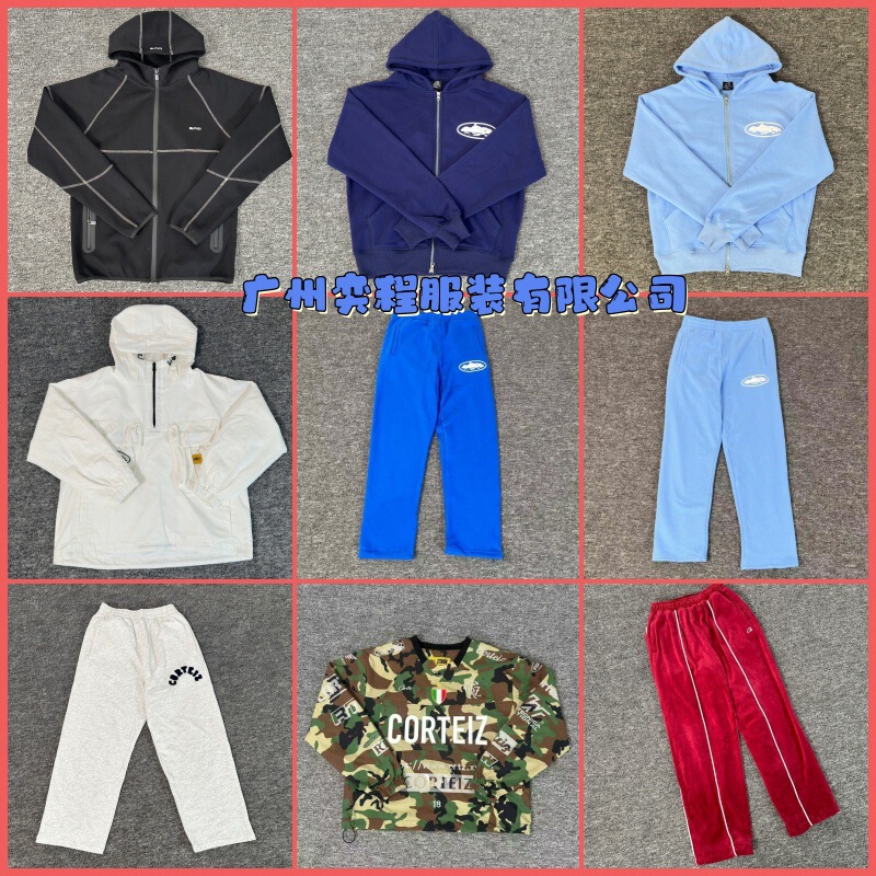Corteiz Hard Shell Windbreaker Jacket, Windproof, Waterproof, Reflective Outerwear, Sweatshirt, European and American Style